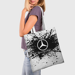 Сумка-шопер Mercedes-Benz: Black Spray, цвет: 3D-принт — фото 2