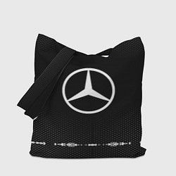 Сумка-шопер Mercedes: Black Abstract, цвет: 3D-принт