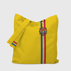 Сумка-шопер Молдавия: лента с гербом, цвет: 3D-принт