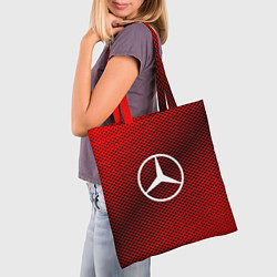 Сумка-шопер Mercedes: Red Carbon, цвет: 3D-принт — фото 2