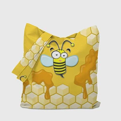 Сумка-шопер Веселая пчелка, цвет: 3D-принт