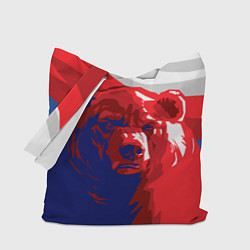 Сумка-шопер Российский медведь, цвет: 3D-принт