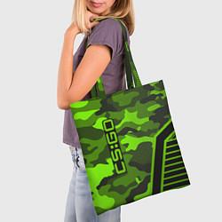 Сумка-шопер CS:GO Light Green Camo, цвет: 3D-принт — фото 2