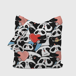 Сумка-шопер Милые панды, цвет: 3D-принт
