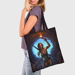 Сумка-шопер Tomb Raider: Cave, цвет: 3D-принт — фото 2