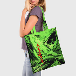 Сумка-шопер Cyberpunk 2077: Green Breaks, цвет: 3D-принт — фото 2