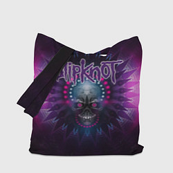 Сумка-шопер Slipknot: Neon Skull, цвет: 3D-принт