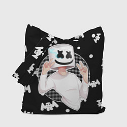 Сумка-шопер Marshmello: Black Gang, цвет: 3D-принт
