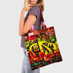 Сумка-шопер Red Graffiti, цвет: 3D-принт — фото 2