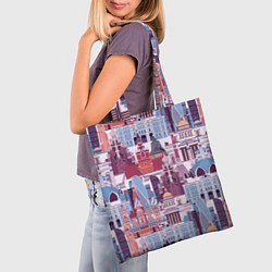 Сумка-шопер Москва архитектура, цвет: 3D-принт — фото 2