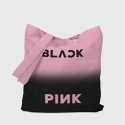 Сумка-шопер Blackpink - розово-черный, цвет: 3D-принт