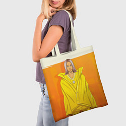 Сумка-шопер Billie Eilish: Yellow Girl, цвет: 3D-принт — фото 2