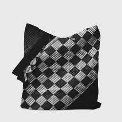 Сумка-шоппер Финишная лента в клетку