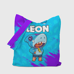 Сумка-шопер BRAWL STARS LEON SHARK, цвет: 3D-принт