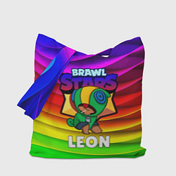 Сумка-шопер BRAWL STARS LEON, цвет: 3D-принт