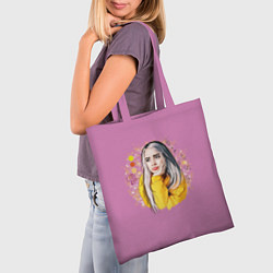 Сумка-шопер Billie Eilish Pink Art, цвет: 3D-принт — фото 2