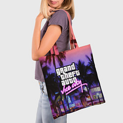 Сумка-шопер Grand Theft Auto Vice City, цвет: 3D-принт — фото 2