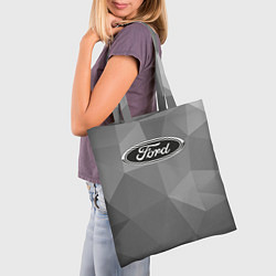 Сумка-шопер Ford чб, цвет: 3D-принт — фото 2