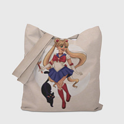 Сумка-шопер Sailor Moon, цвет: 3D-принт