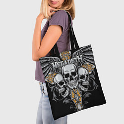 Сумка-шопер Megadeth, цвет: 3D-принт — фото 2
