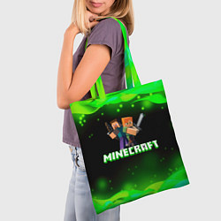 Сумка-шопер Minecraft 1, цвет: 3D-принт — фото 2