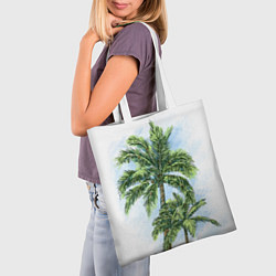 Сумка-шопер Пальмы над головой, цвет: 3D-принт — фото 2