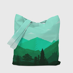Сумка-шопер Горы пейзаж дикая природа, цвет: 3D-принт