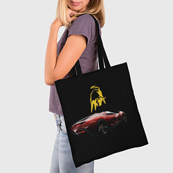 Сумка-шопер Lamborghini - motorsport, цвет: 3D-принт — фото 2