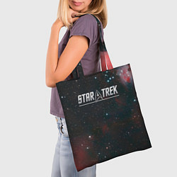 Сумка-шопер Startrek iron logo and space, цвет: 3D-принт — фото 2