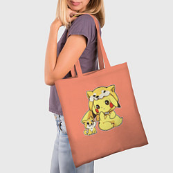 Сумка-шопер Pikachu Pika Pika, цвет: 3D-принт — фото 2