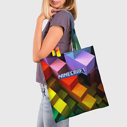 Сумка-шопер Minecraft - pattern, цвет: 3D-принт — фото 2