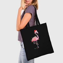 Сумка-шопер Новогодний Фламинго, цвет: 3D-принт — фото 2