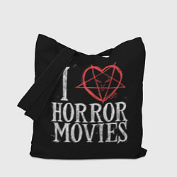 Сумка-шопер I Love Horror Movies, цвет: 3D-принт