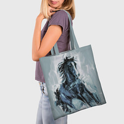 Сумка-шопер Нарисованный конь, цвет: 3D-принт — фото 2