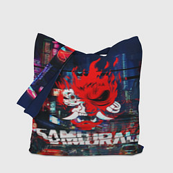 Сумка-шопер Киберпанк 2077 глитч, цвет: 3D-принт