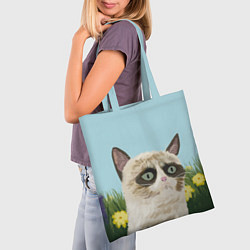 Сумка-шопер Grumpy Cat, цвет: 3D-принт — фото 2