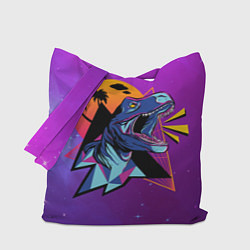 Сумка-шоппер Retrowave Neon Dinosaur