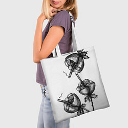 Сумка-шопер Дымящие розы, цвет: 3D-принт — фото 2