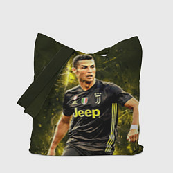 Сумка-шопер Cristiano Ronaldo Juventus, цвет: 3D-принт