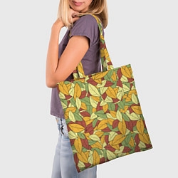 Сумка-шопер Яркие осенние листья, цвет: 3D-принт — фото 2