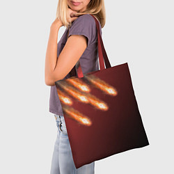 Сумка-шопер Падение комет, цвет: 3D-принт — фото 2
