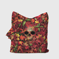 Сумка-шопер Осенний череп, цвет: 3D-принт
