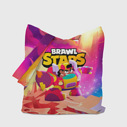 Сумка-шопер Опасная Meg Brawl Stars, цвет: 3D-принт