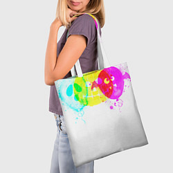 Сумка-шопер Призраки Хэллоуина полиэстер, цвет: 3D-принт — фото 2