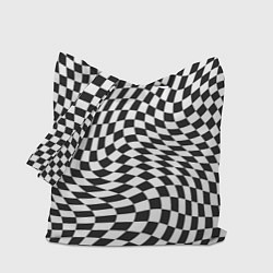 Сумка-шопер Черно-белая клетка Black and white squares, цвет: 3D-принт