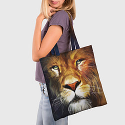 Сумка-шопер Лев царь зверей, цвет: 3D-принт — фото 2