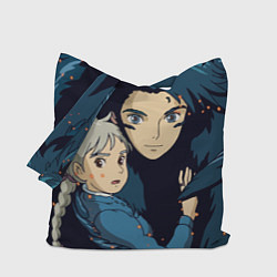 Сумка-шопер Ходячий замок Софи и Хаул летят, цвет: 3D-принт