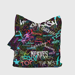 Сумка-шопер Neon graffiti Smile, цвет: 3D-принт
