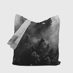 Сумка-шопер МРАЧНЫЙ ЛЕС FOREST, цвет: 3D-принт