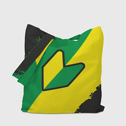 Сумка-шопер JDM GREEN YELLOW LOGO, цвет: 3D-принт